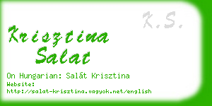 krisztina salat business card